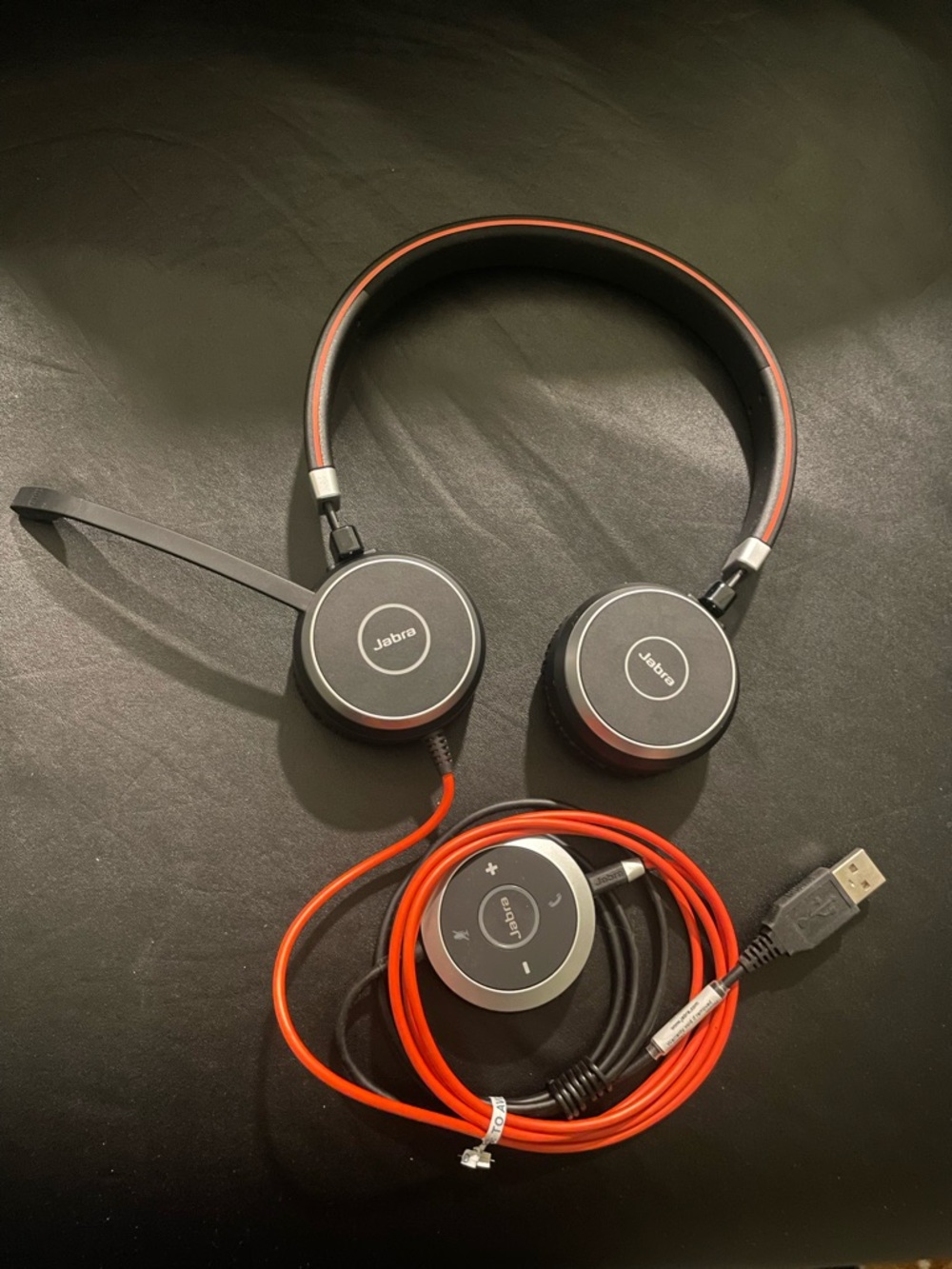 Jabra On-Ear USB Headset in Black and Orange